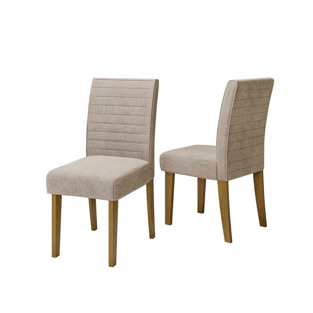 Image of Conjunto com 2 Cadeiras de Jantar Multimóveis CR50041 Bege